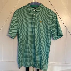 Masters Polo - L - Green Stripes.